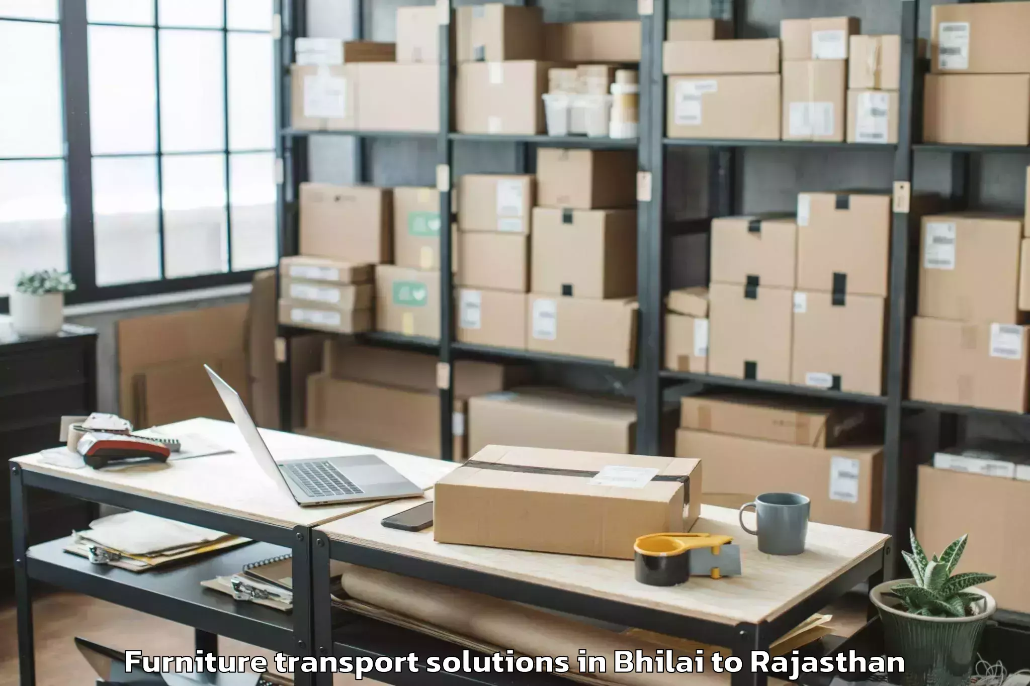 Bhilai to Reengus Furniture Transport Solutions